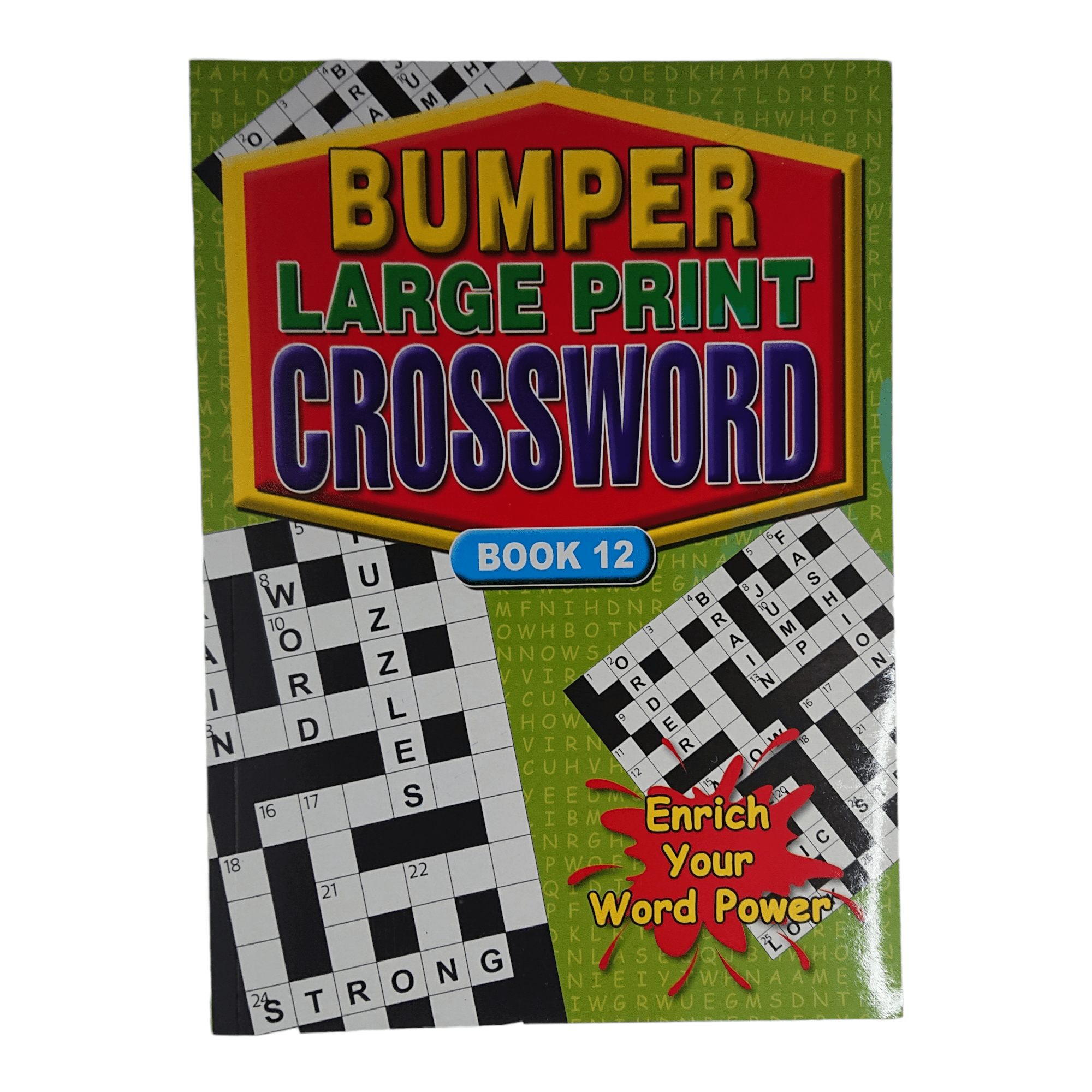 Large print UK english crossword puzzle book