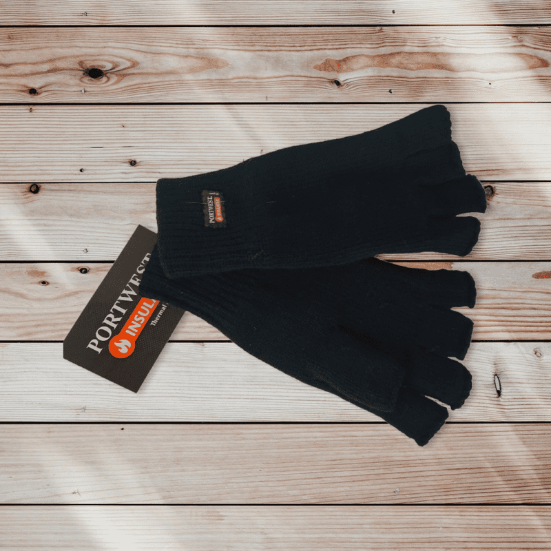 Black fingerless gloves from portwest