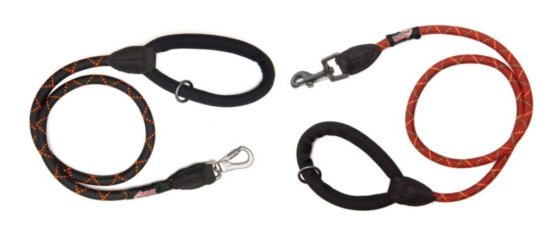 black and orange dog lead and orange dog lead by Long Paws